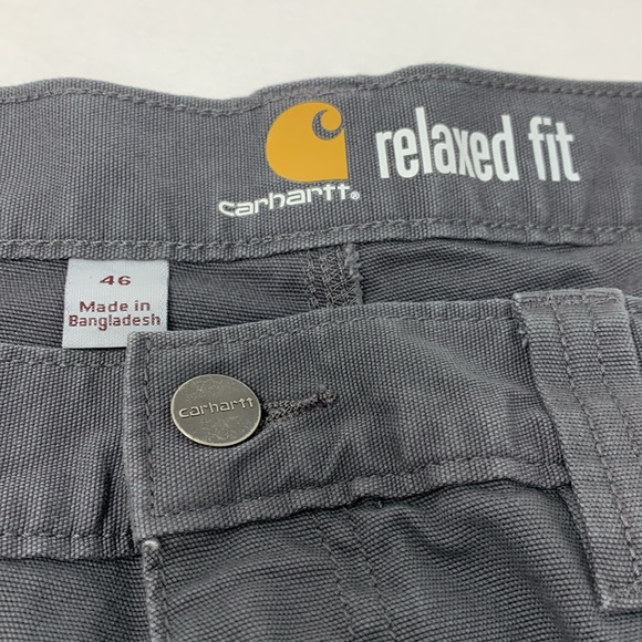 Carhartt Relaxed Fit grey shorts pockets cotton blend - Picture 4 of 6